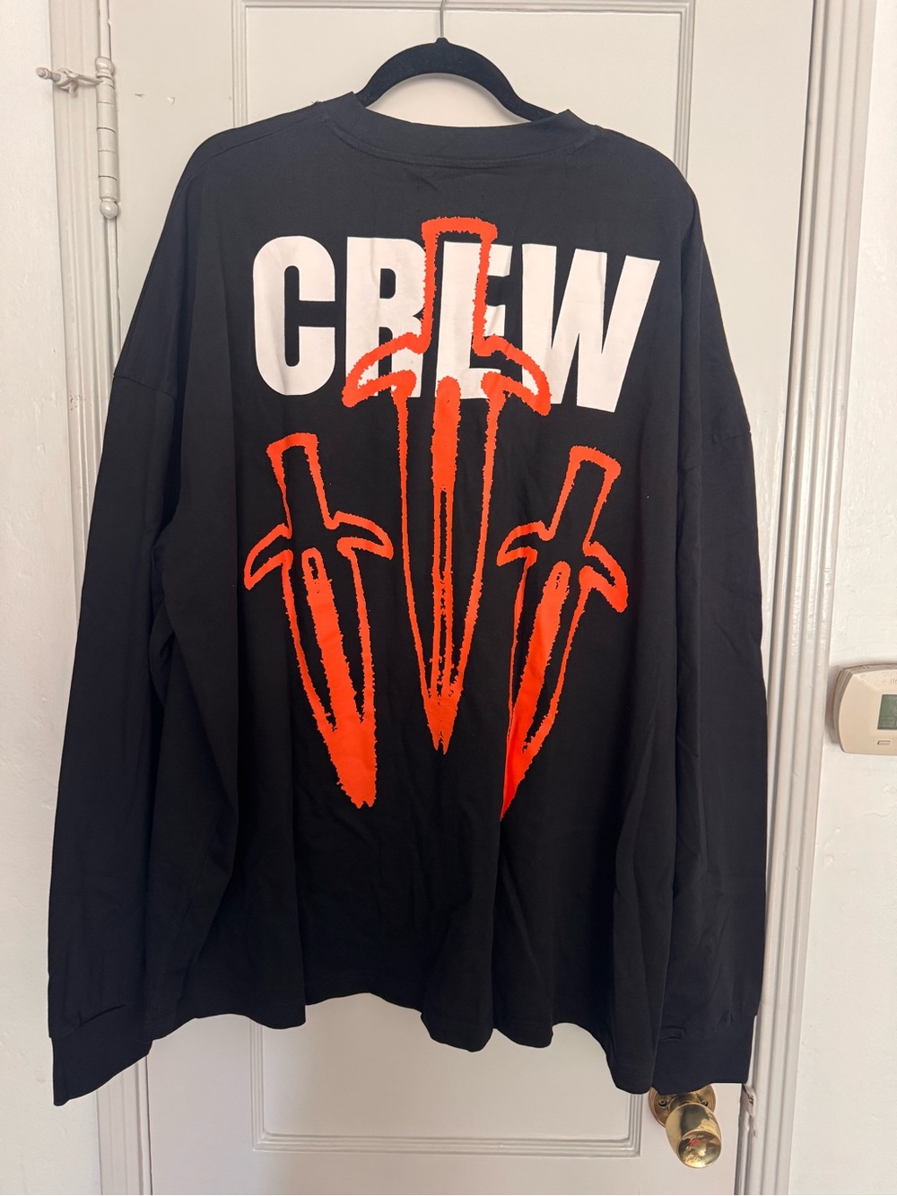 Ironwilled Crew Graphic Long-Sleeve T-Shirt in Black